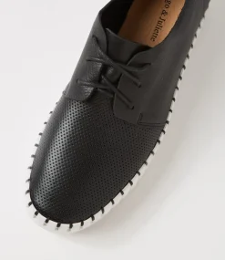 Batu Black White Leather Sneakers