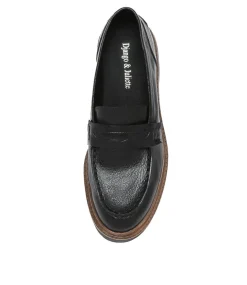 Benicio Black Leather Loafers