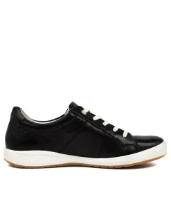 Caren 01 Black Leather Sneakers