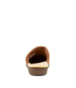 Comfy W Caramel Microsuede Slippers