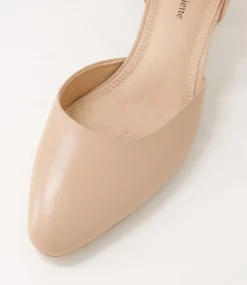 Deone Dark Nude Leather Heels