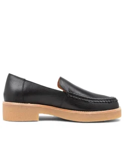 Feight Black Leather Loafers Nh