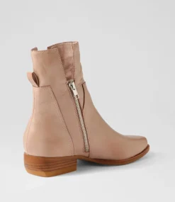Gaines Cafe Leather Ankle Boots