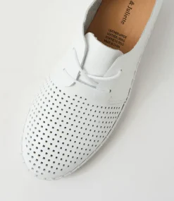 Huston White Leather