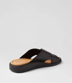 Iyolo W Black Leather Slides