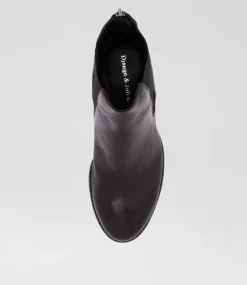 Mycah Black Leather Chelsea Boots Bh