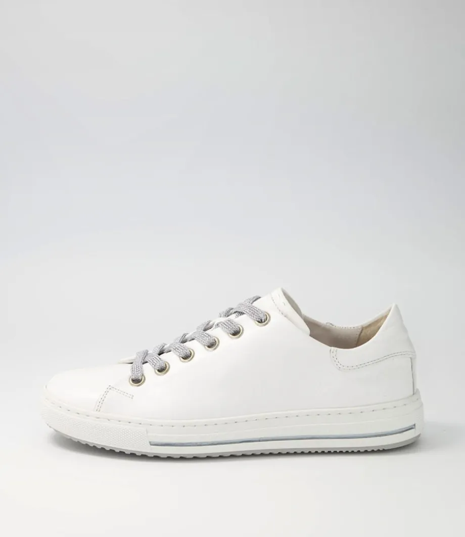 Nissy Weiss Silver Leather Sneakers