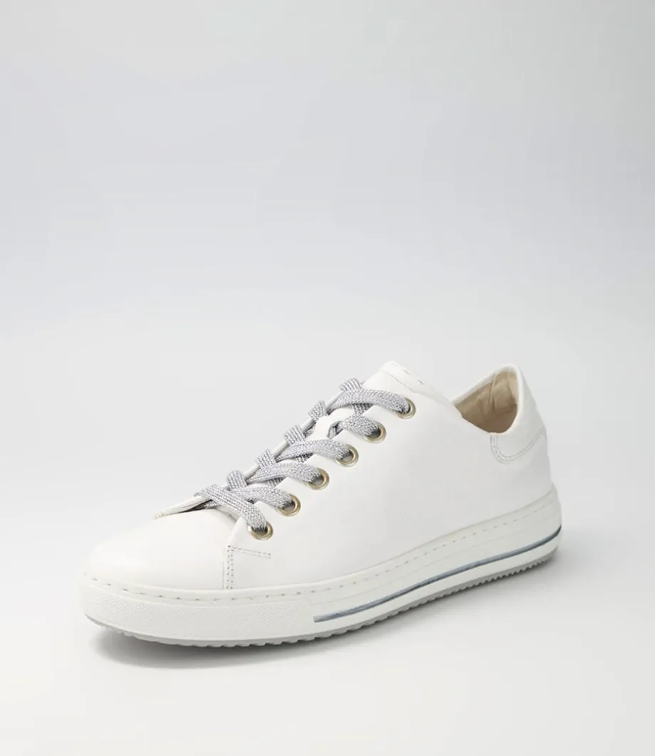 Nissy Weiss Silver Leather Sneakers