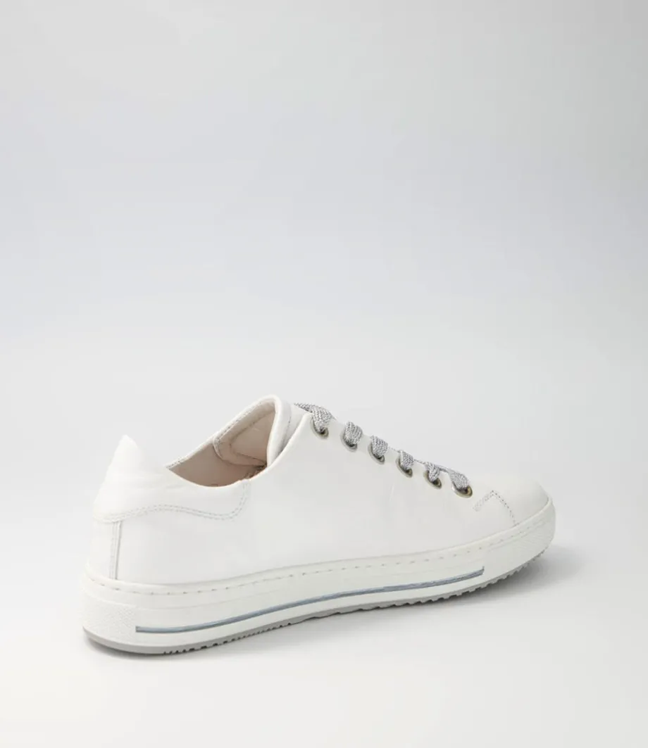Nissy Weiss Silver Leather Sneakers
