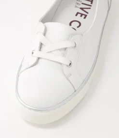 Patrese Xf White Leather Flat Shoes