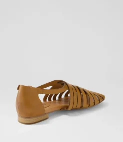 Pleva Tan Leather Sandals