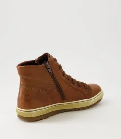 Riley Copper Leather Lace Up Boots