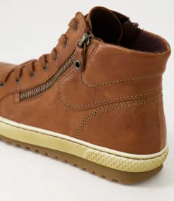 Riley Copper Leather Lace Up Boots