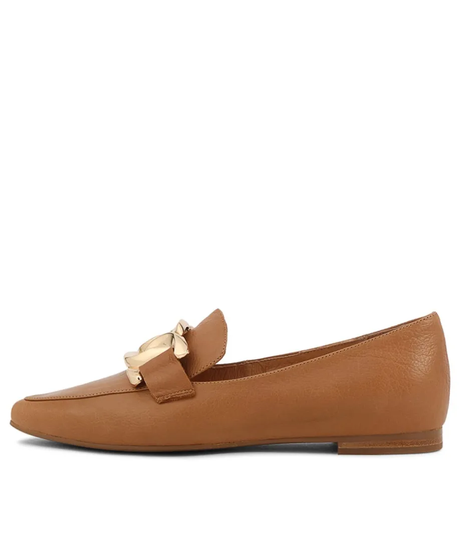 Socoro Dark Tan Leather Loafers