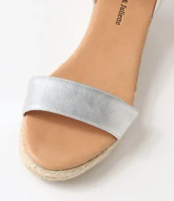 Sprout Silver Buckle Leather Sandals