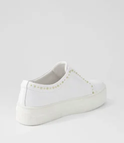 Synty White Leather Sneakers