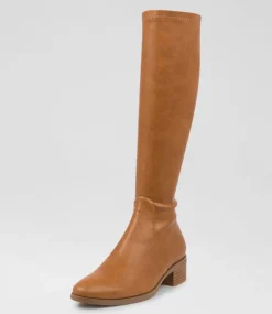 Timothie Tan Stretch Knee High Boots