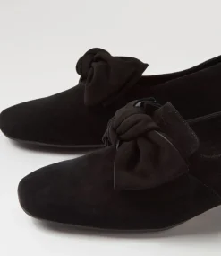 Varva Black Suede Heels