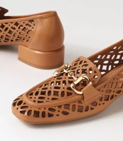 Vilis Dark Tan Leather Heels