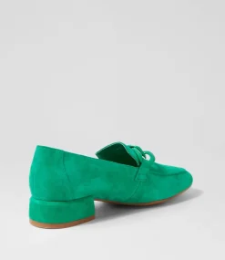 Vivek Light Emerald Suede Heels