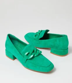 Vivek Light Emerald Suede Heels